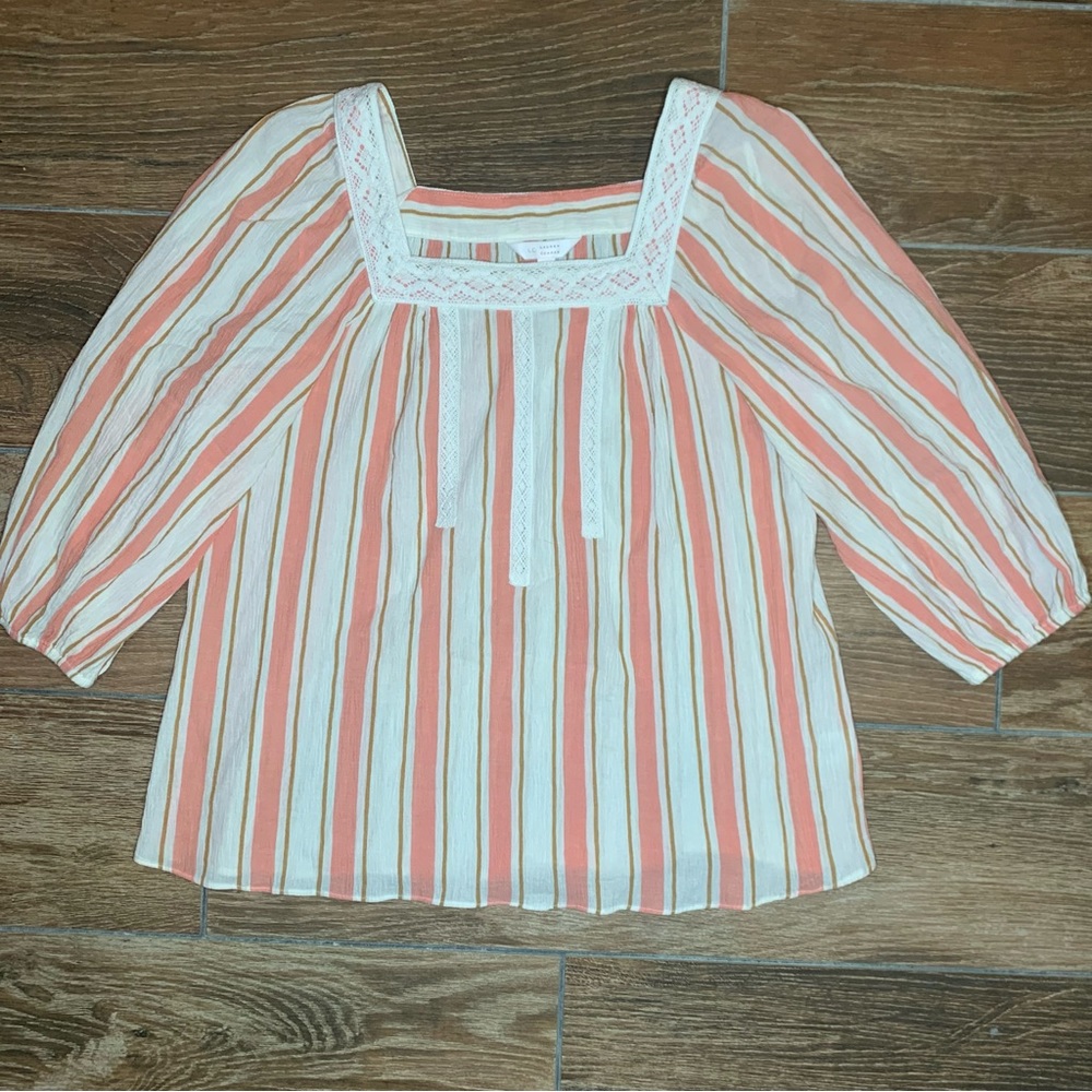 White & Pink Blouse | Laura Conrad